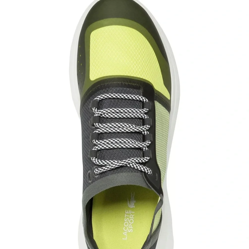 Lacoste sport Mens sneakers lt fit 220, yellow & dark gray, lightweight size 7.5
